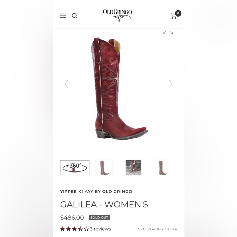 Old Gringo 17” New Galilea Boot - Picture 6 of 6